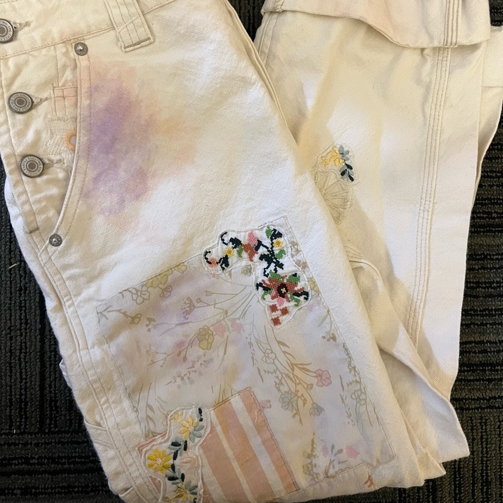 Free People Patchwork Carpenter Pants